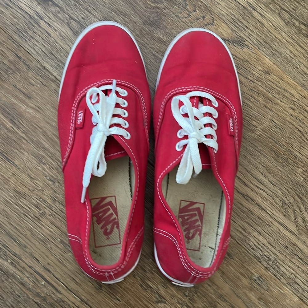 Vans Bold Red Canvas Shoes